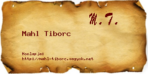 Mahl Tiborc névjegykártya